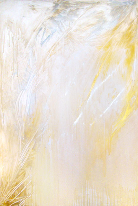 Naidos's bird, acrylic on large canvas, 2004, figurative abstract, expressive painting, translucent with much love